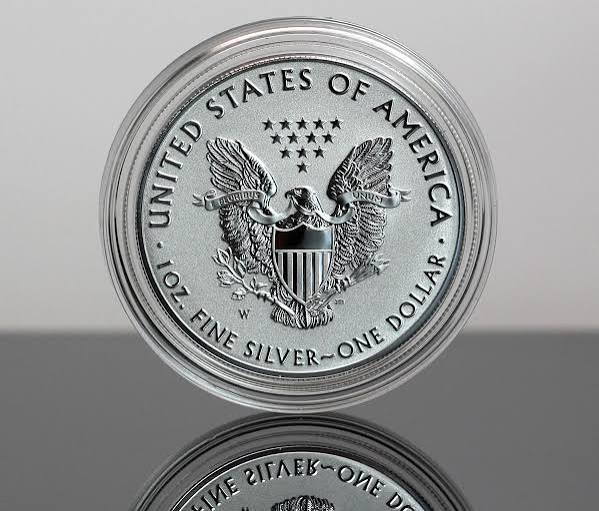 2019-W Enhanced Reverse Proof Silver Eagle from the Pride of Two Nations set with West Point mint mark